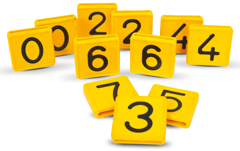 Brojevi za ogrlicu (set 0-9)