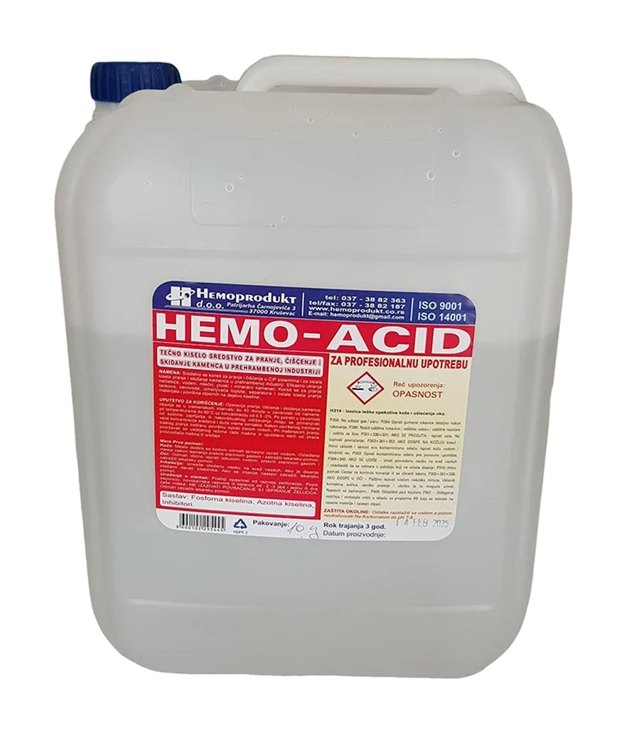 Hemo acid, kiselo sredstvo za pranje (10 kg)