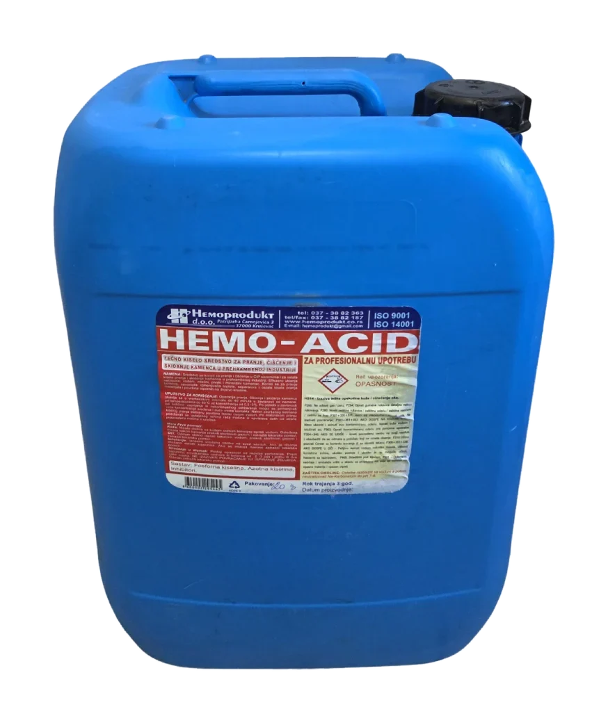 Hemo acid, kiselo sredstvo za pranje (20 kg)